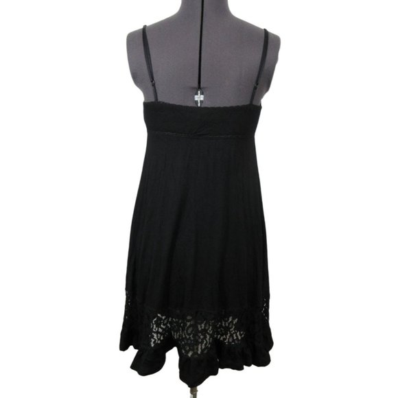 Wendy Glez black lace triangle chemise negligee - Picture 3 of 12
